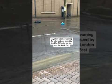 Hastings town centre has been hit by flash flooding after heavy rain