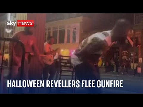 Halloween revellers run for cover as multiple shots fired during festivities