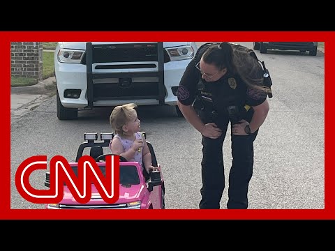 ‘She wasn’t too interested in talking’: Cop pulls over 2 year old