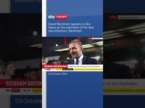 David Beckham speaks to Sky’s Katie Spencer at the premiere of his Netflix documentary