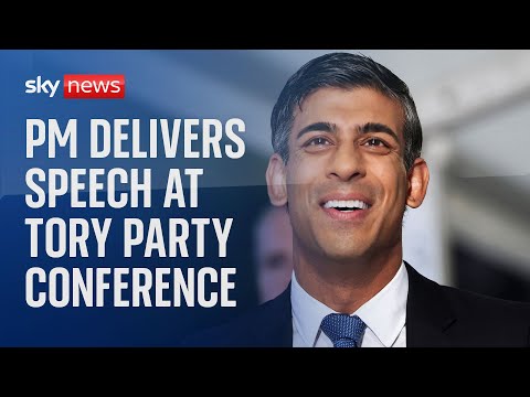 Watch live: UK Prime Minister Rishi Sunak delivers keynote speech at Conservative Party conference