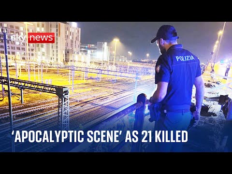 Italy: ‘Apocalyptic scene’ as coach falls 30 metres from overpass near Venice