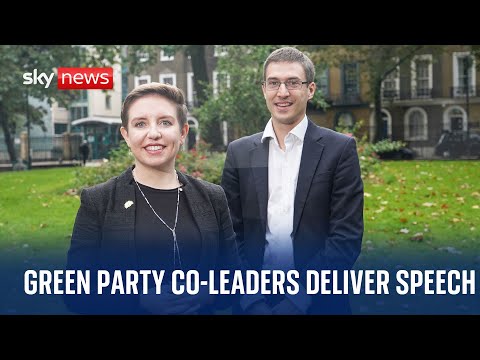 Green Party co-leaders deliver keynote speech in Brighton