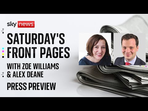 Press Preview: Saturday’s front pages
