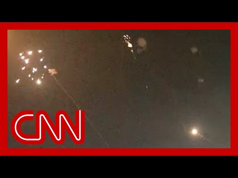 Video shows Israeli missiles intercepting incoming rockets near Gaza