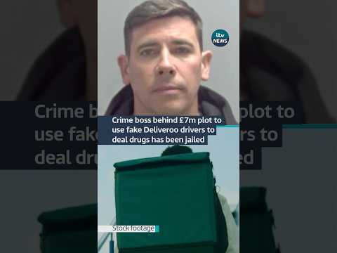 Crime boss behind £7m plot to use fake Deliveroo drivers to deal drugs has been jailed #itvnews