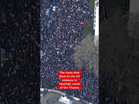 Hundreds of thousands of protesters gathered in London to call for a ceasefire in Israel-Hamas war