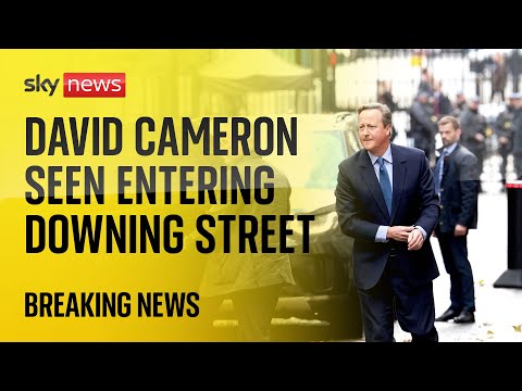BREAKING: David Cameron seen entering Downing Street amid re-shuffle