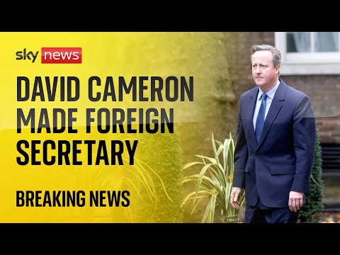 BREAKING: Cameron appointed foreign secretary as PM reshuffles cabinet