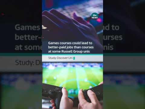 Games courses could lead to better-paid jobs than courses at some Russell Group unis #itvnews