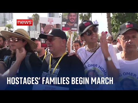 Israel: Families of people being held hostage by Hamas start five-day march
