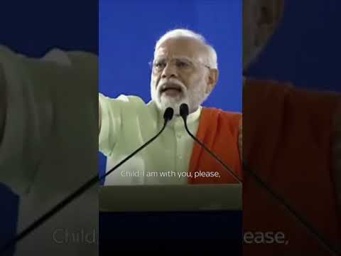 Prime Minister Modi pleads with girl to come down from light tower at rally