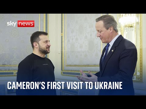 David Cameron makes first official visit to Ukraine