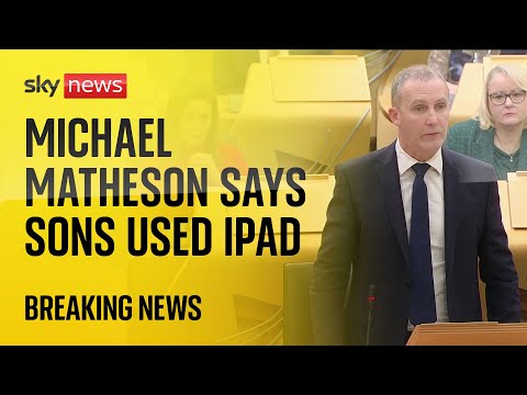 Michael Matheson says sons used iPad data to watch football