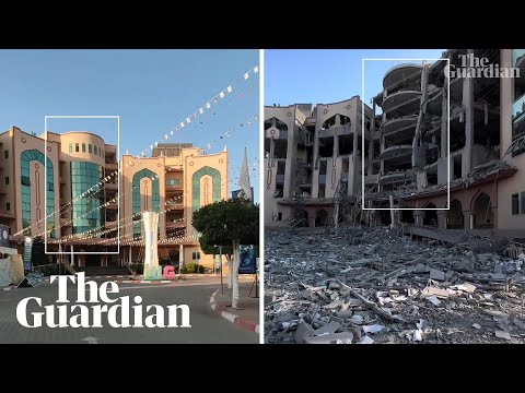 Gaza City before and after: footage shows destruction wreaked by war