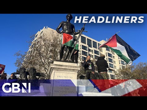 Police ‘regret’ response after cops ‘watched’ while pro-Palestine protesters climbed on war memorial