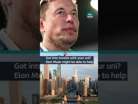 Got into trouble with your uni? Elon Musk might be able to help #itvnews #elonmusk