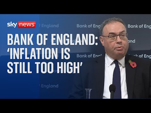 UK economy: Bank of England governor says inflation is ‘still too high’