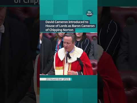 Former PM David Cameron introduced to House of Lords as following appointment as Foreign Secretary