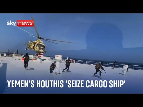 Yemen’s Houthi rebels seize cargo ship they claim is Israel’s in Red Sea