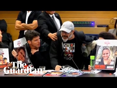 ‘I want my child back home’: relatives of Israeli hostages clash with far-right ministers