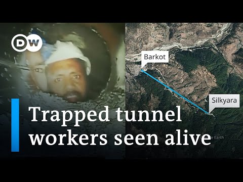 41 workers trapped in collapsed Himalayan tunnel for 10 days seen alive for the first time | DW News