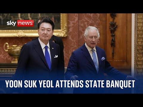 Watch live: South Korean President Yoon Suk Yeol attends State Banquet at Buckingham Palace