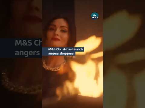 M&S apologises after a shot from their Xmas launch resembled a burning Palestinian flag #itvnews
