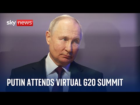 Watch live: Vladimir Putin attends virtual G20 summit