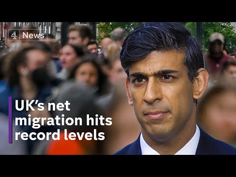 UK net migration from 2022 revised up from 606,000 to a record 754,000