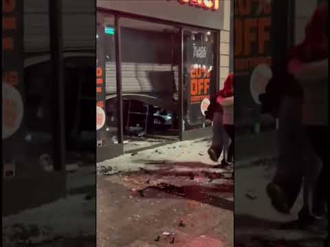 Police have criticised violent protests in Dublin following stabbing attack today