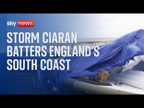 Storm Ciaran: Power cuts and school closures on England’s south coast