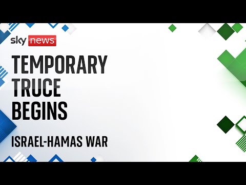 Watch Israel-Hamas war latest:  A temporary truce period in the Israel-Hamas war has started