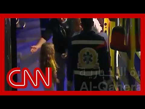 Young girl exits ambulance at Rafah crossing amid hostage release