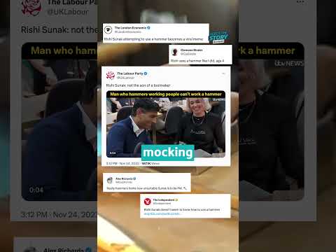 PM Rishi Sunak mocked after viral clip of him using a hammer, but he might have actually nailed it