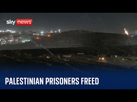 Sky’s Dominic Waghorn is outside Ofer Prison, as Palestinians are released | Israel-Hamas war