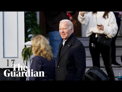 Protesters shout ‘free Palestine’ as Joe Biden walks through Nantucket, Massachusetts