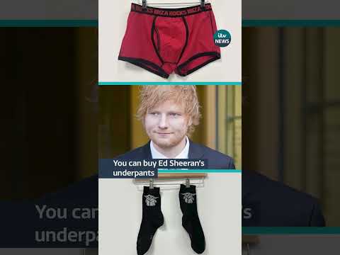 You can buy Ed Sheeran’s old pants, socks and jumpers but they might be covered in cat hair #itvnews