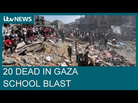 At least 20 killed in blasts at UN schools sheltering 20,000 people, relief agency says| ITV News