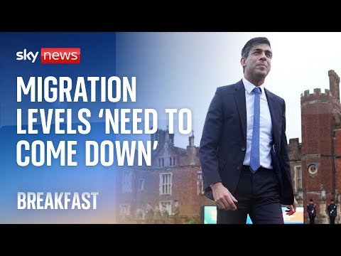 Migration levels ‘need to come down’, says Prime Minister Rishi Sunak