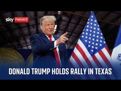 Donald Trump delivers speech at rally in Texas