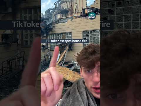 TikToker NoahGlennCarter’s house burned down #itvnews #fire