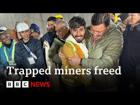 All trapped workers freed from India tunnel | BBC News