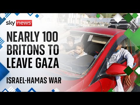 Israel-Hamas war:  Nearly 100 Britons approved to enter Egypt through Rafah crossing today