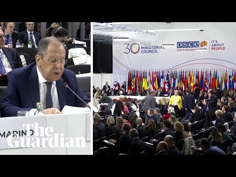 Delegates walk out of OSCE as Sergei Lavrov begins speaking