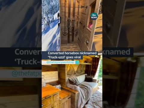 Converted horsebox nicknamed ‘Truck-uzzi’ goes viral #truck #jacuzzitub #travel