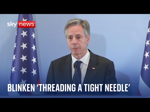 Israel-Hamas war: Blinken ‘threading a very tight needle’ in Tel Aviv speech, says Sky’s Mark Stone