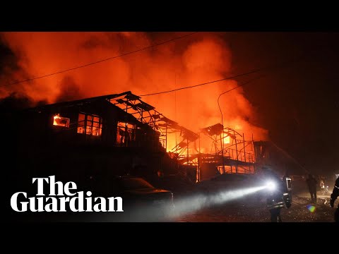 Ukraine: buildings on fire in Kharkiv after biggest Russian drone strike in weeks