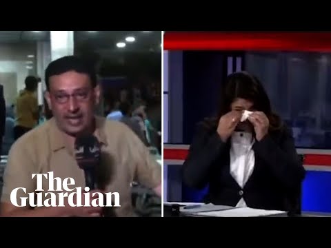 ‘We can’t take it’: journalist breaks down on air reporting colleague’s death in Gaza