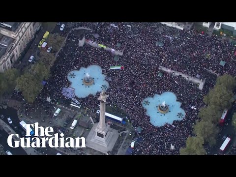 Pro-Palestine protest: thousands rally in London’s Trafalgar Square